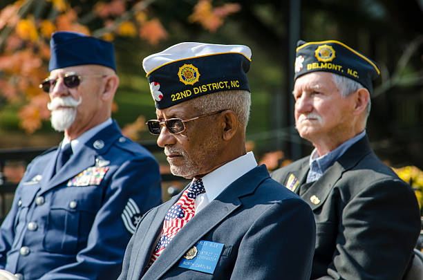 Belmont, North Carolina, USA - November 11, 2016: United States Veterans of foreign wars were honored at a Veteran’s Day ceremony in Belmont, North Carolina to those who served and currently serve in the armed forces. The ceremony was proud to honor Veteran’s from World War II, The Korean War, The Vietnam War and those who serve and have served in the Middle East and Afghanistan.